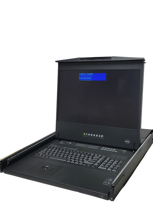 Samsung 19" Rackmount LCD Monitor with 32-port IP KVM Switch, READ _