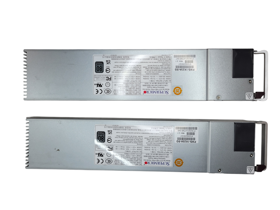 Lot of 2x - Supermicro 1200W 80 PLUS TITANIUM SWITCHING SERVER PSU %