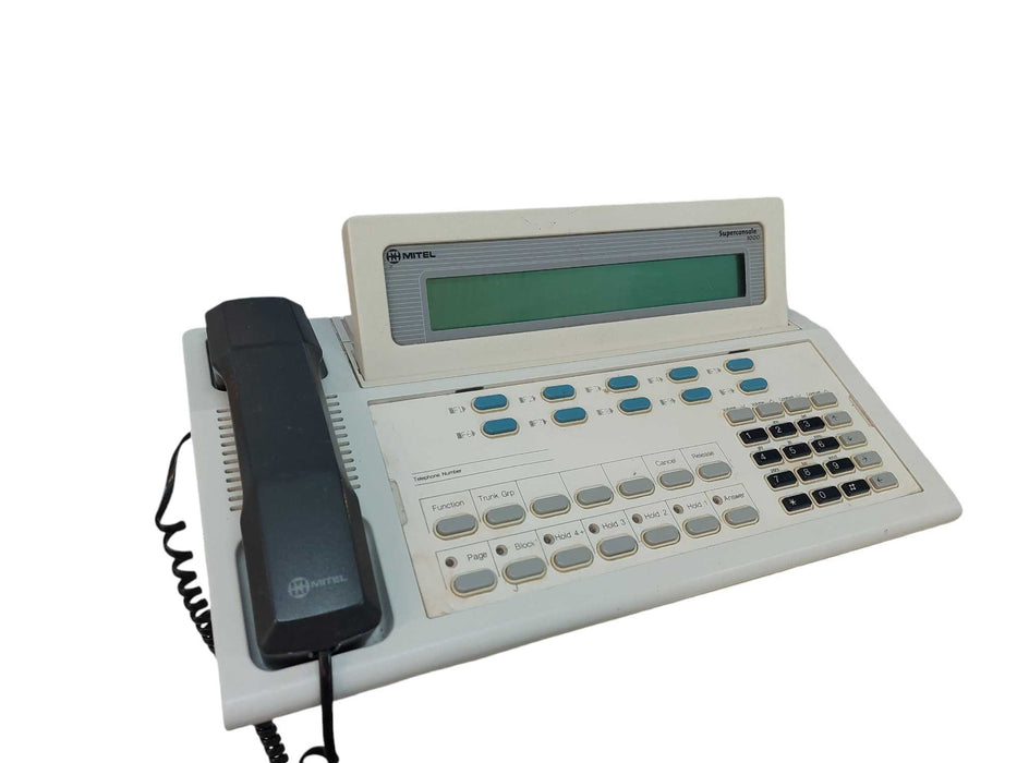 Mitel SuperConsole 1000 White Model: 9189-000-016-NA  (Black Handset) =