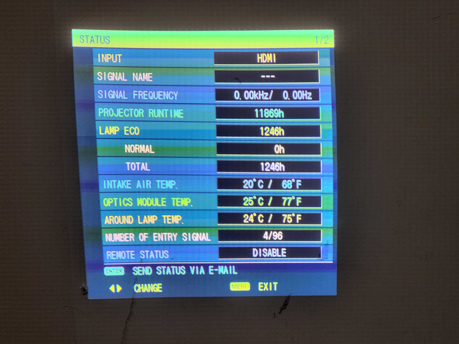 Panasonic PT-DZ570U Projector 4000 Lumens HDMI 1246 Lamp Hours  $