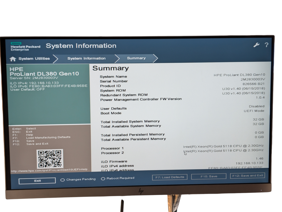 HPE ProLiant DL380 Gen10 2x Intel Xeon Gold 5118 32GB RAM  -