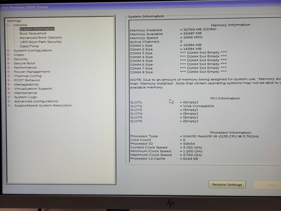 DELL Precision 5820, W-2135 3.7GHz, 32GB, No HDD, 950W, Radeon Pro WX 3100 _