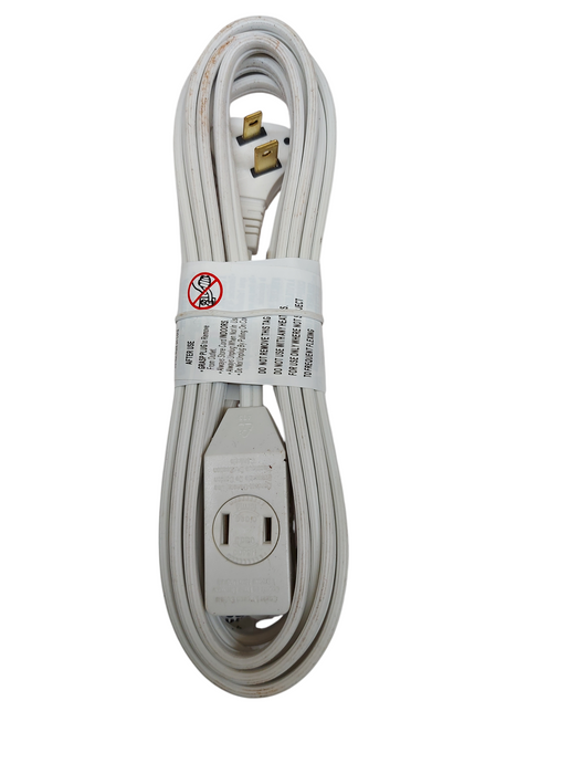 Lot 7x Indoor/Outdoor White Extension Cords – Mixed Types Read Description