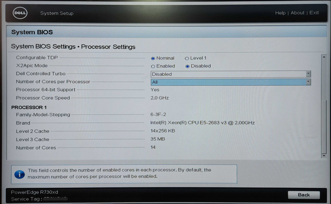 Dell Power R730xd 2U 26x2.5", Xeon E5-2683 v3, 16GB DDR4, H730P Mini