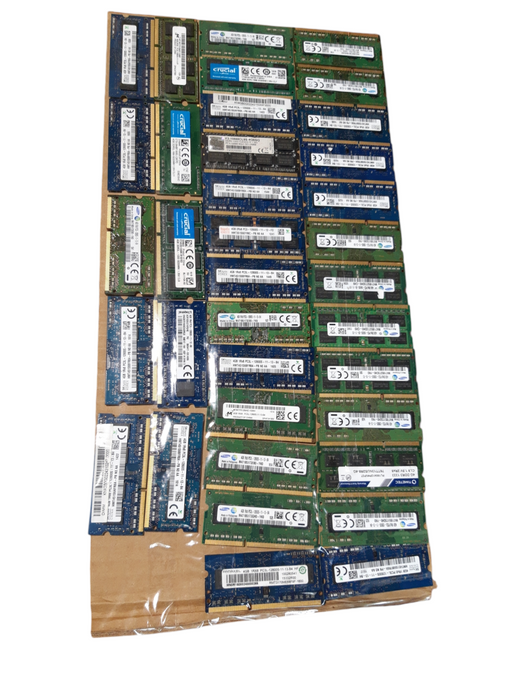 Lot of 108x, Assorted 4GB DDR3 SODIMM RAM