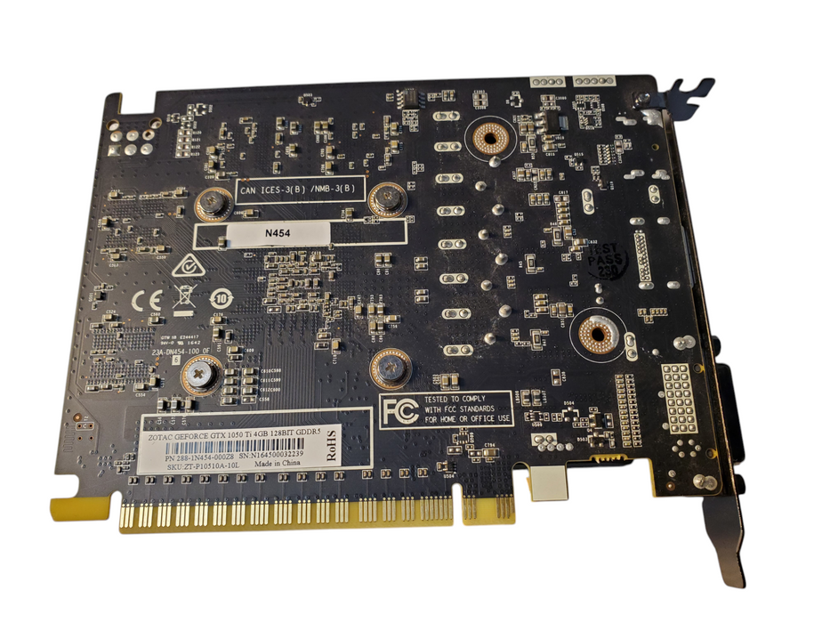 Zotac GeForce GTX 1050 Ti 4GB GDDR5 Graphics Card 288-1N454-000Z8 Q