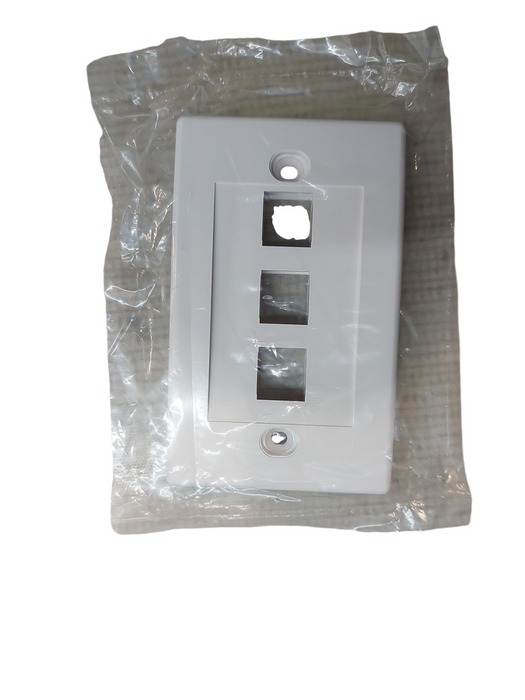 Bag of 3 Port Wall Plate/ 3 Jack SJ-703 - 23 Pcs