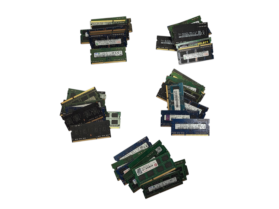 Lot of 50x Various Brands 4GB PC3-8500/10600/12800 SODIMM (Laptop RAMs) $