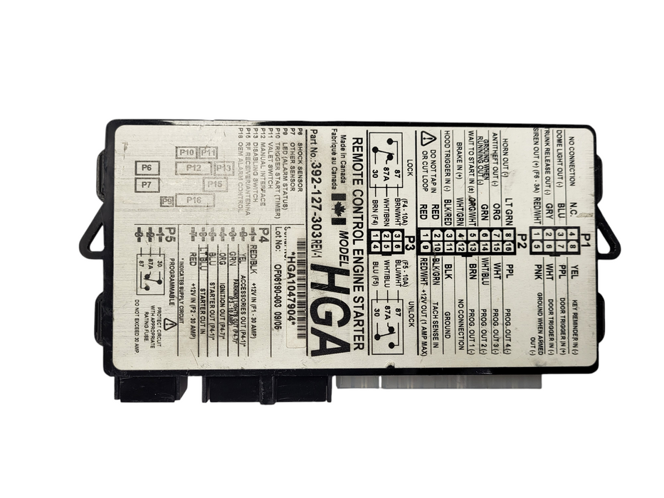 ASTROSTART HGA REPLACEMENT REMOTE START MODULE 392-127-303 Q$