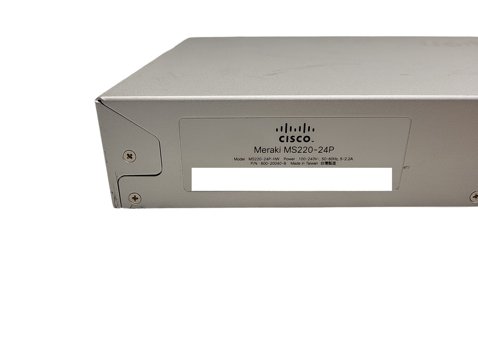 Cisco Meraki MS220-24P, 24-Port Gigabit PoE Switch, 4x SFP, Unclaimed $