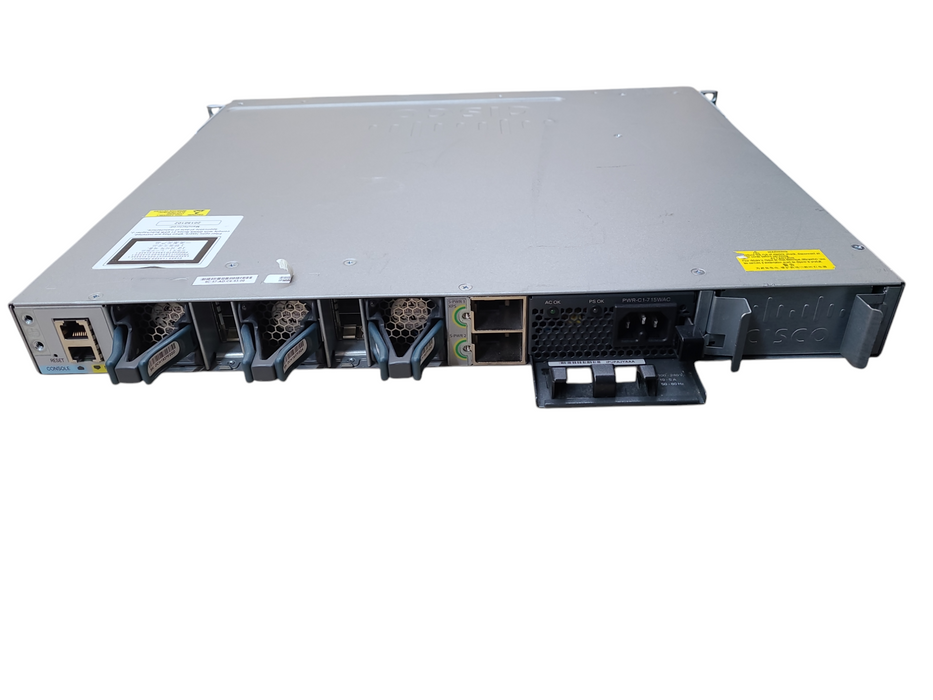Cisco WS-C3850-48P-S Gigabit PoE Switch w/ C3850-NM-4-10G 1x 715W PSU