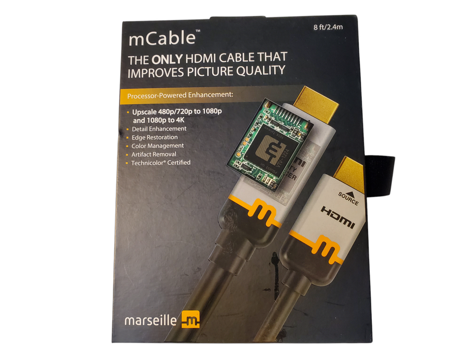 Marseille mCable HDMI Cable Upscale 480p/720p to 1080p and 4K T 8FT/2.4M