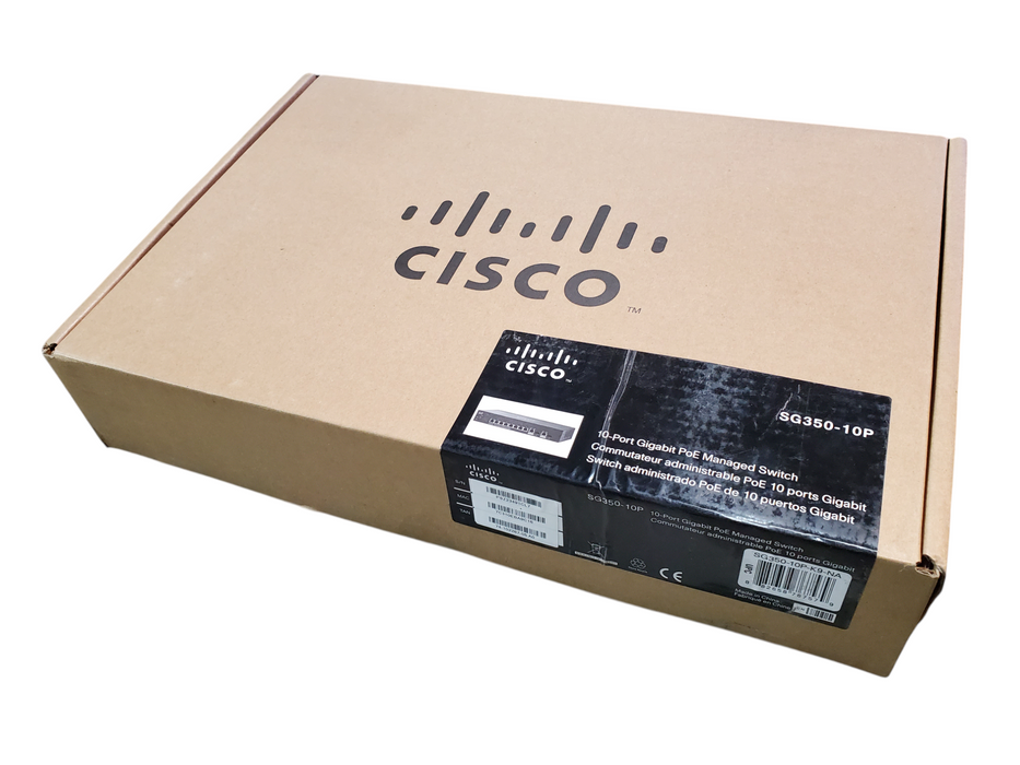 Cisco SG350-10P-K9-NA 10 Port Gigabit PoE Network Switch