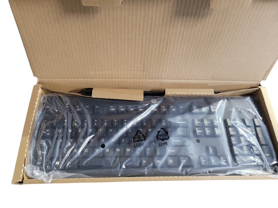 HP 672647-003 USB Wired Keyboard US Layout Desktop PC Keyboard Black