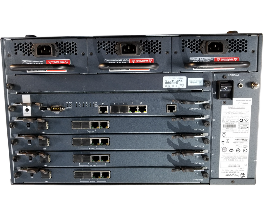 POLYCOM RMX 4000 RealPresence Collaboration Server w/Cards and PSUs *READ*