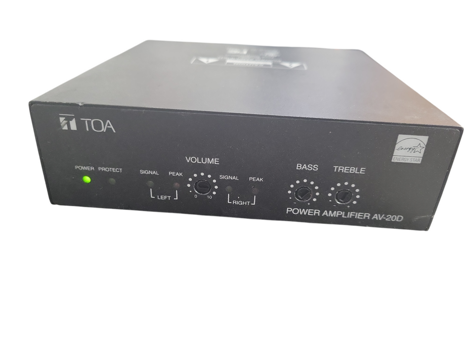 TOA Power Amplifier AV-20D, Tested to power on, READ !