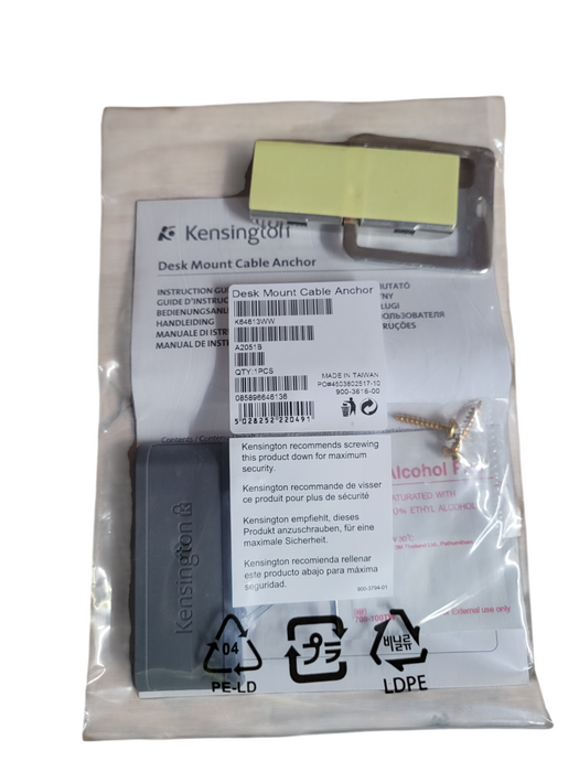 LOT 5x Kensington Desk Mount Anchor Accessory for Cable Locks K64613WW Q