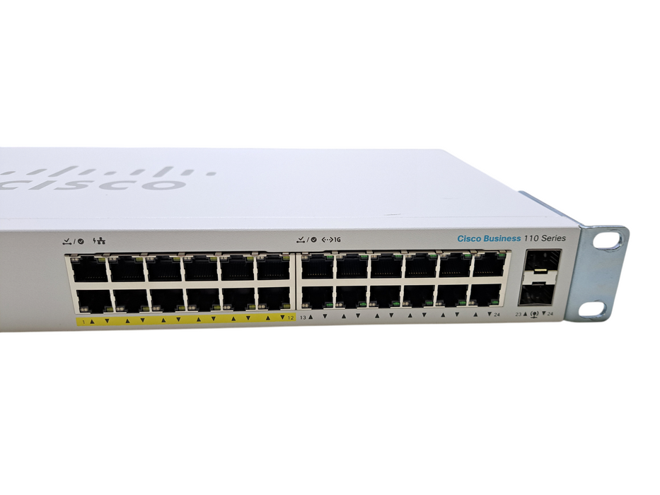 Cisco CBS110-24PP V02 | 24-Port Gigabit PoE Unmanaged Ethernet Switch )