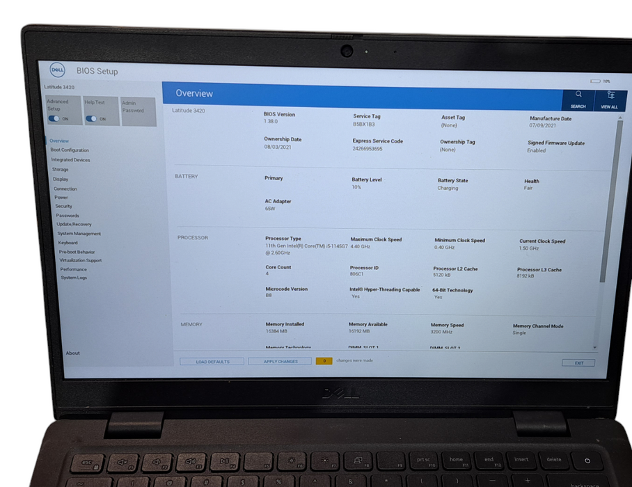 Dell Latitude 3420 i5-1145G7|16GB RAM|256GB NVMe| W/ AC  Lap200
