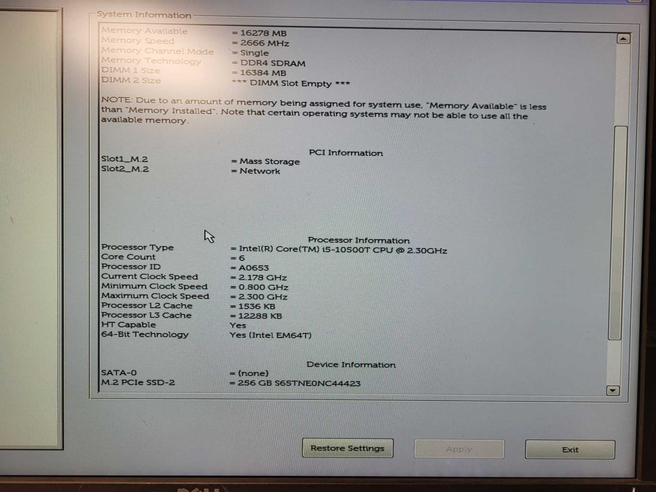 Dell OptiPlex 3080 Micro | Intel Core i5-10500T, 16GB DDR4, 256GB NVMe $