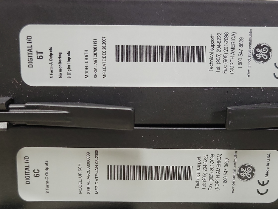 Lot of 2x GE Multilin (1x6C and 1x 6T) Digital I/O modules, READ _