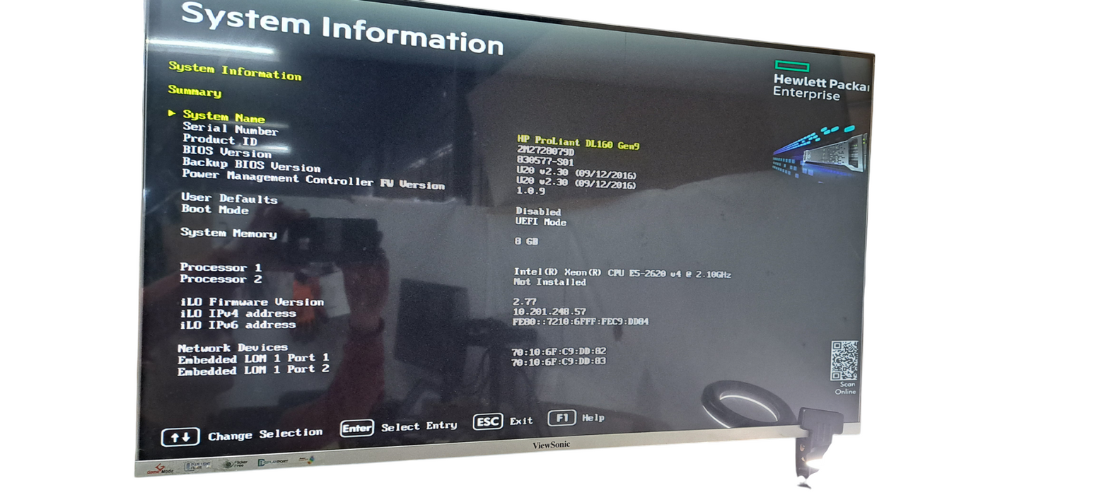 HP DL160 Gen9, 8x 2.5"| Xeon E5-2620 V4 CPU|8GB DDR4|P440|2x550W