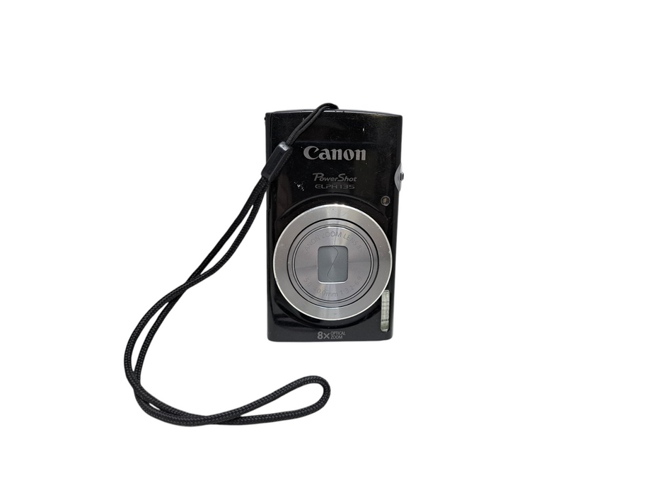 Canon PowerShot ELPH 135 16MP 8x Optical Zoom Digital Camera *READ* )