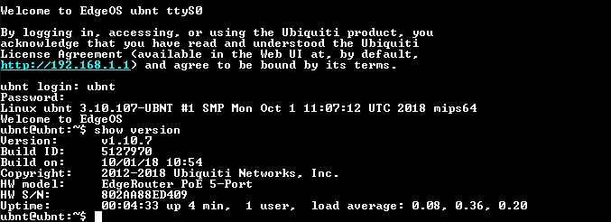 Ubiquiti ERPoe-5 EdgeRouter PoE Router, Factory Reset