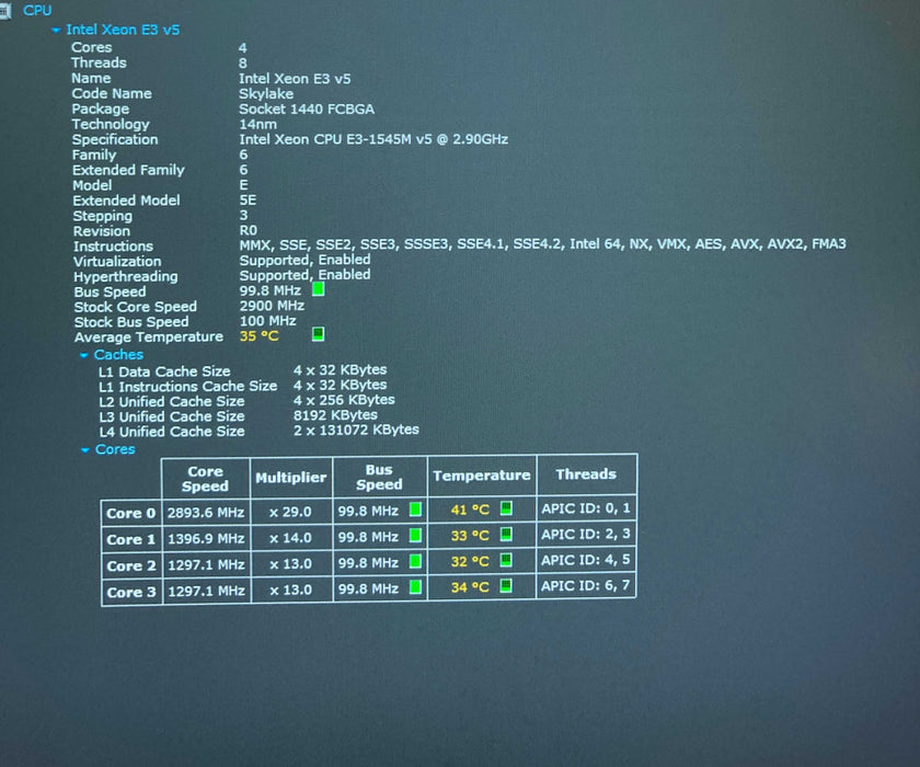 Dell Precision 7520 XEON E3-1545M v5 QUADRO M2200 32GB RAM 512GB SSD READ!  Lap200