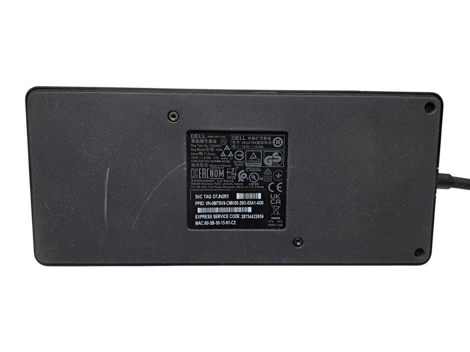 Dell WD22TB4 Thunderbolt 4 Docking Station w/ 180W Power Adapter Q)