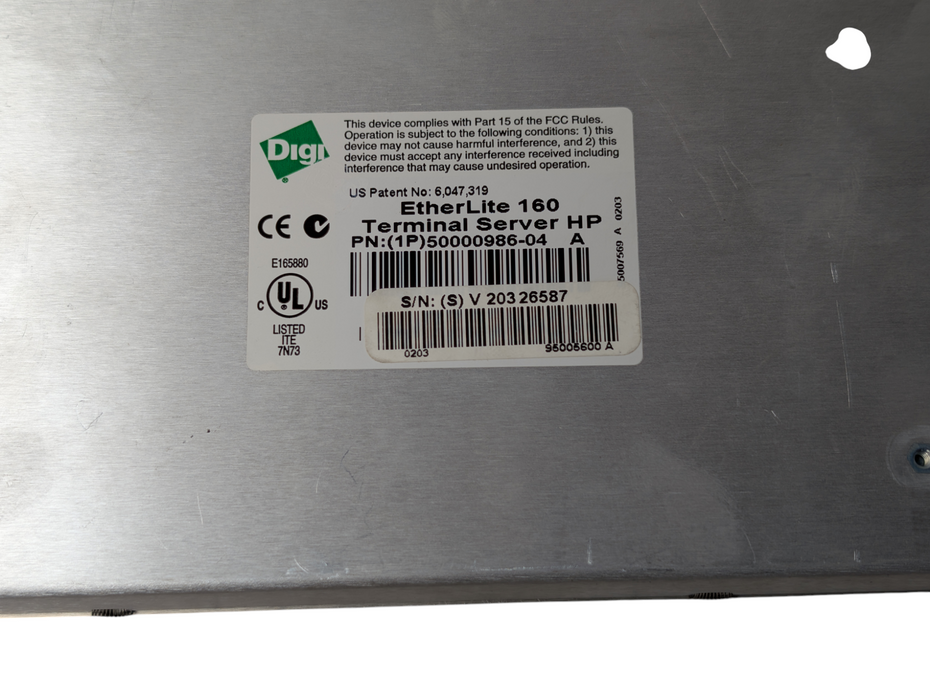 Digi 1P50000986-04 EtherLite 160 Terminal Server HP  -
