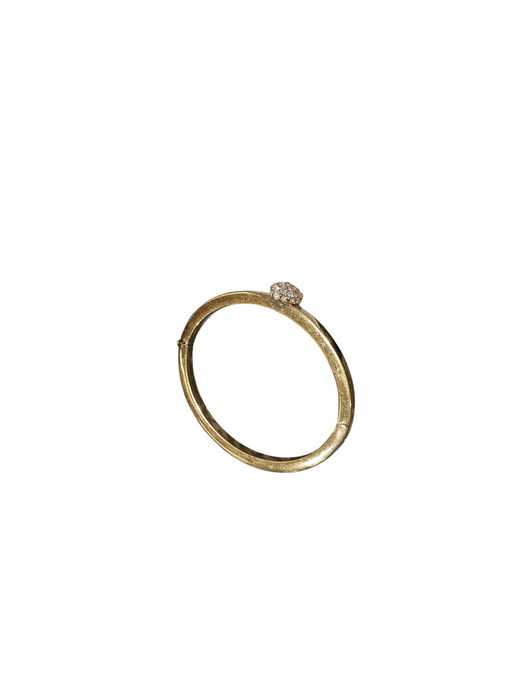 Gold Tone Heart "Diamond" Bangle Coach Bracelett Made in China , Not Real  =