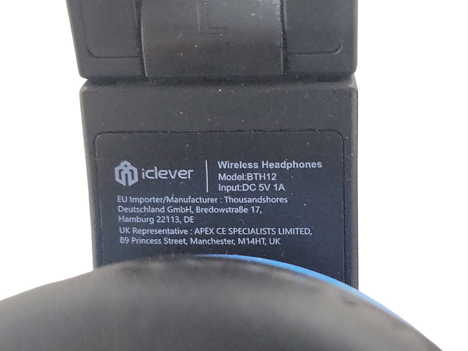 iClever BTH12 Bluetooth LED Lights Wireless Headphones, _
