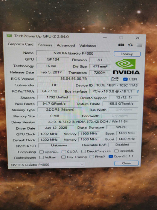 NVIDIA Quadro P4000 8GB GDDR5 Graphics Card | 4x DisplayPort  !