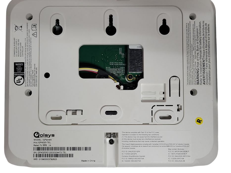 Qolsys IQ Panel4 PowerG Touchscreen Alarm System screen only, READ _