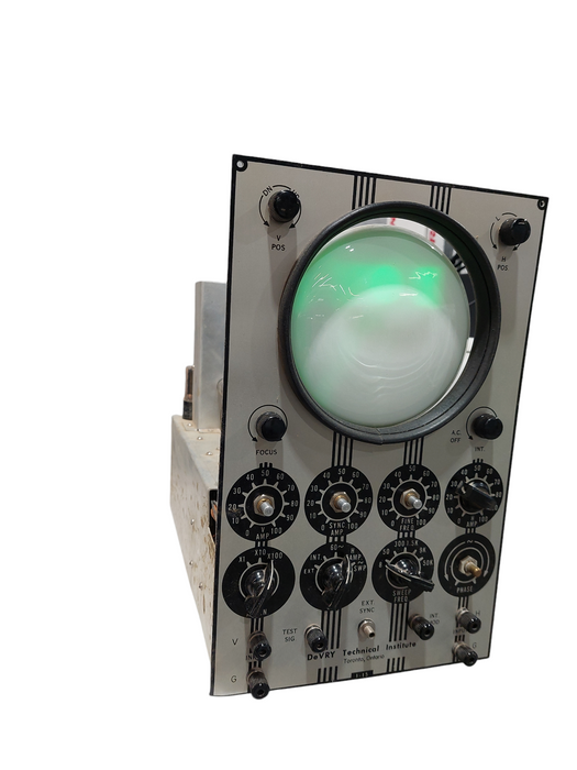 Vintage 1960's DeVry Technical Institute 1-15 Waveform Oscilloscope  =
