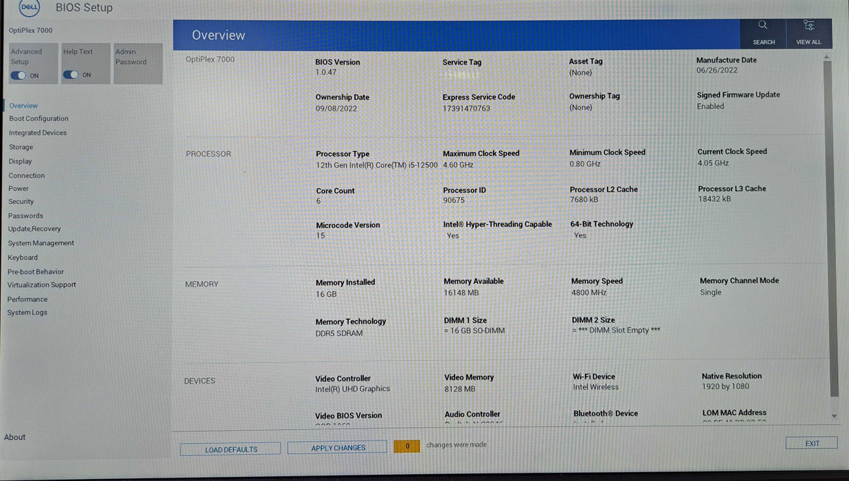 Dell OptiPlex 7000 Micro | Intel Core i5-12500, 16GB DDR5, 256GB NVMe, Wi-Fi )