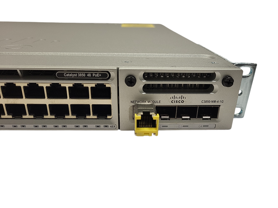 Cisco 3850 WS-C3850-48F-L PoE+ C3850-NM-4-1G Gigabit Switch  Q$