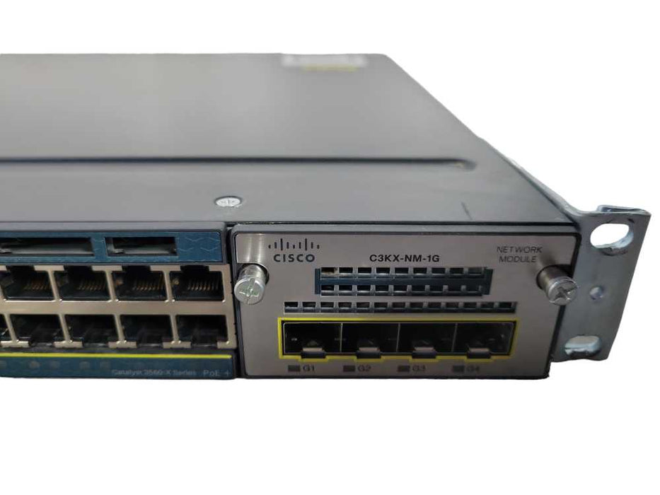 Cisco WS-C3560X-24P-S V02 | 24-Port Gigabit PoE+ Network Switch | C3KX-NM-1G !