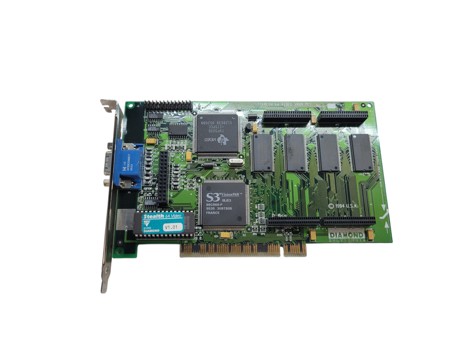 VINTAGE 1995 DIAMOND STEATH 64 VIDEO VRAM 2MB EXP 4MB PCI VIDEO CARD MXB172 %