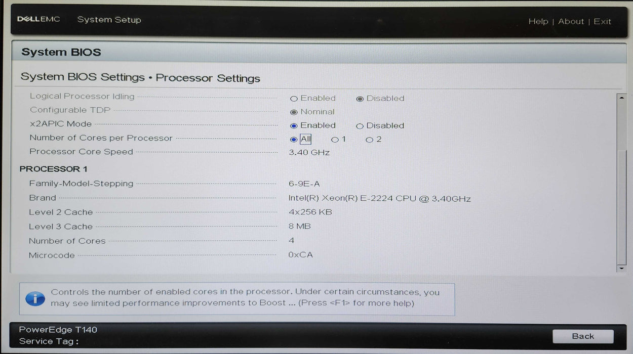Dell PE T140, Xeon E-2224 3.40GHz, 32GB DDR4, 2TB SAS, H330