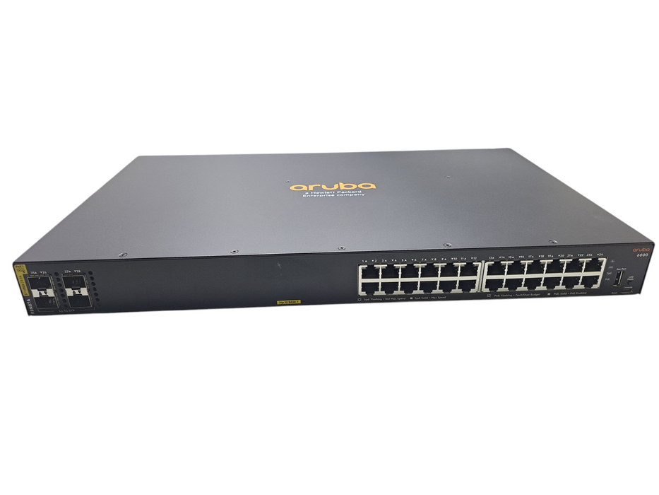 HPE Aruba 6000 24G Class4 PoE 4SFP 370W Network Switch | R8N87A