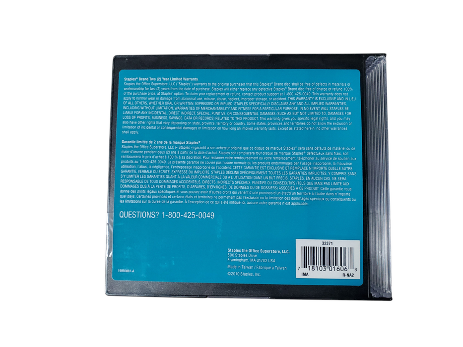 Staples 20 Blank CD-Rs Recordable Compact Discs in Cases 52x speed 700MB