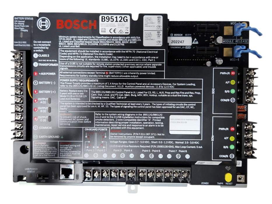 Bosch B9512G Security System Control Panel, READ