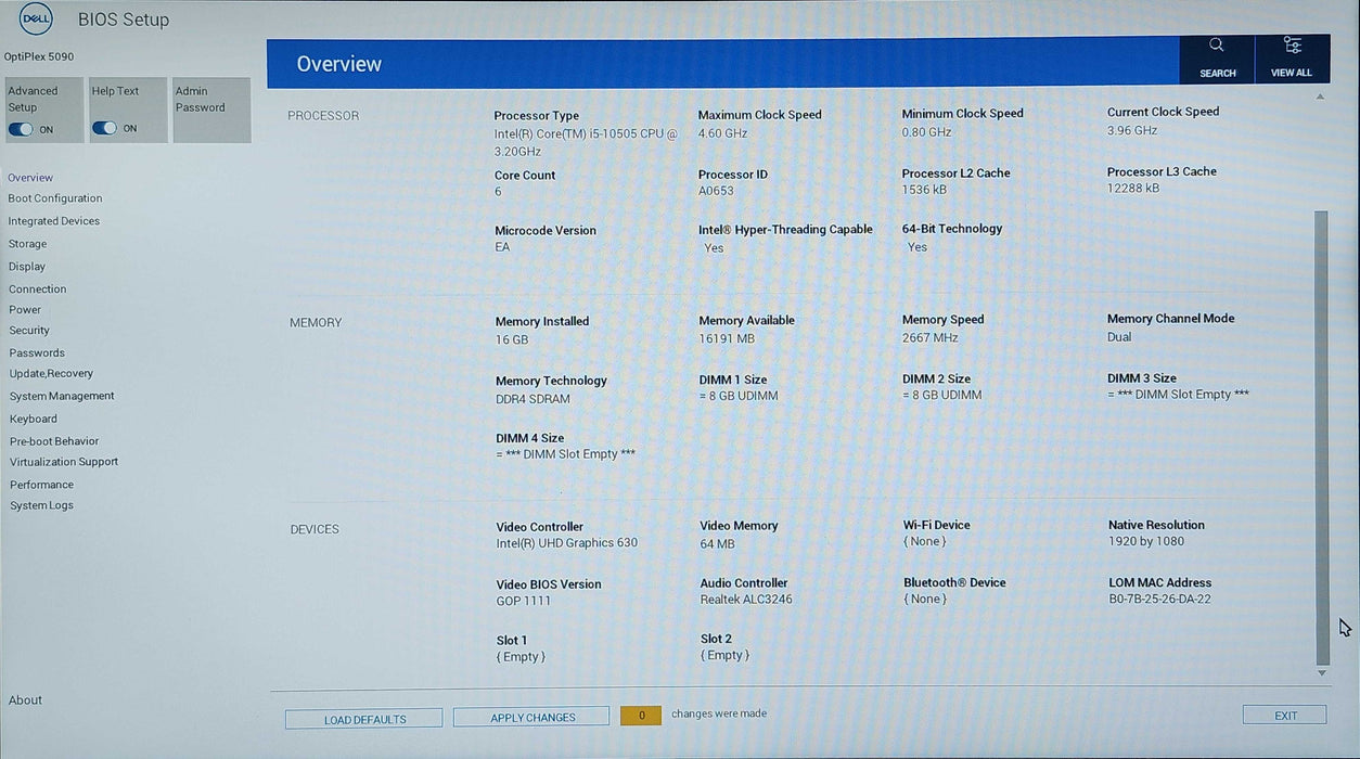 Dell OptiPlex 5090 SFF, i5-10505 3.20GHz, 16GB DDR4, 256GB NVMe