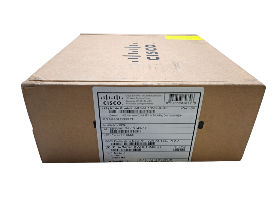 Cisco AIR-AP1852I-A-K9 802.11ac Wave 2 MU-MIMO Access Point (Open Box)
