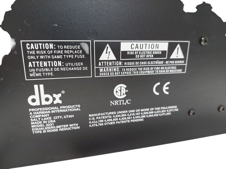 DBX Professional Products 2231 Equalizer/Limiter with Type 3 NR  =