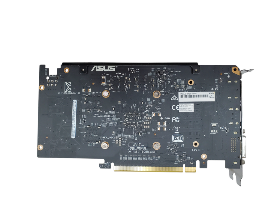 ASUS NVIDIA GeForce GTX 1050 Ti 4GB GPU (DUAL-GTX1050TI-O4G)