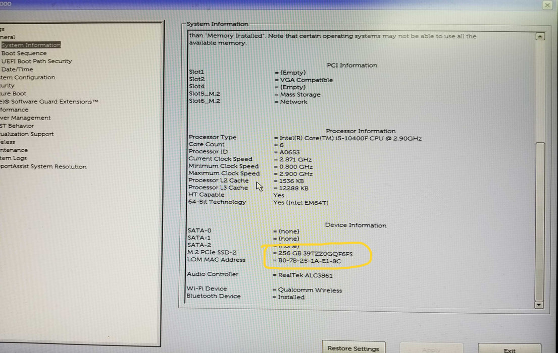 Dell G5 5000 PC, i5-10400F 2.90GHz 16GB RAM - 256GB NVMe - Nvidia M4000