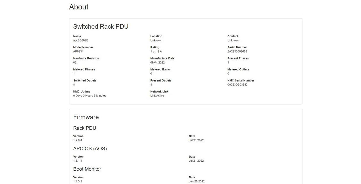 APC AP8931 power distribution unit (PDU) 8 AC outlet(s) Black _